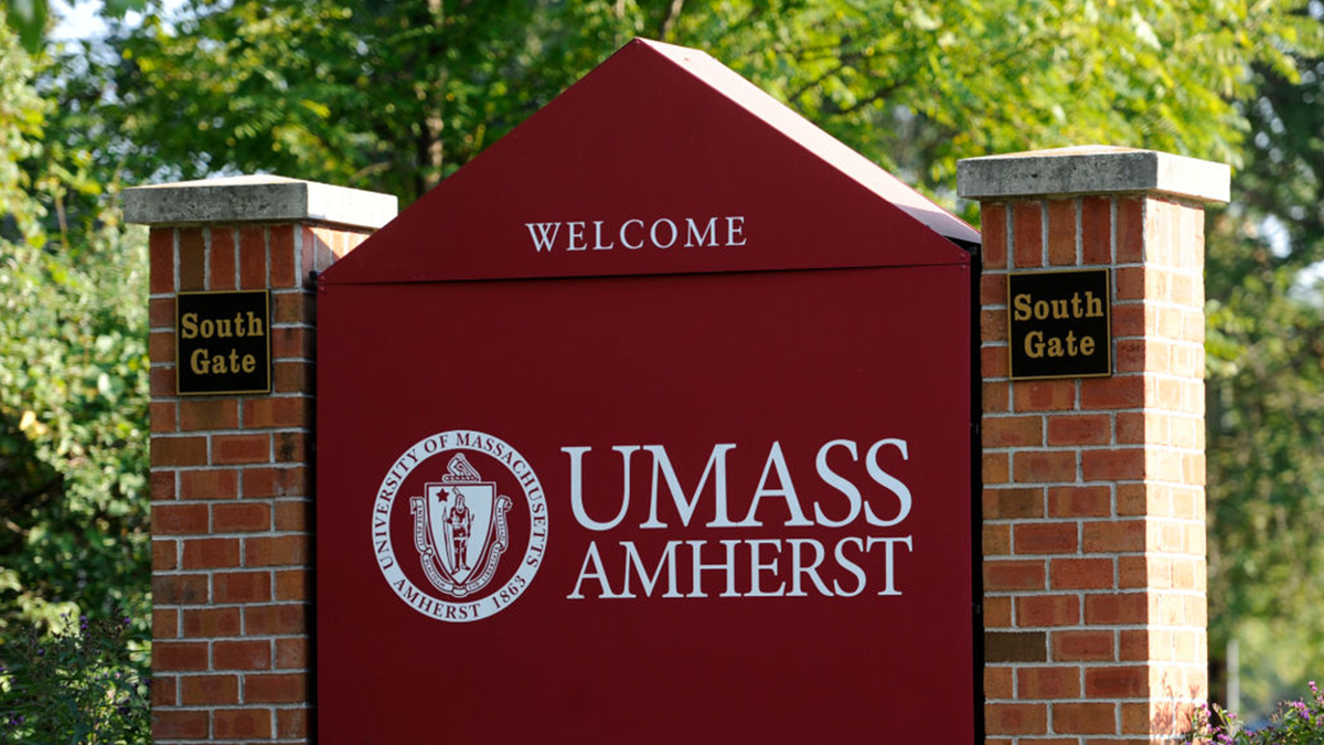 University of Massachusetts Amherst sign.