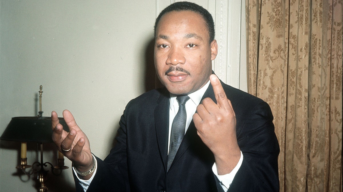 Dr. Martin Luther King during a visit to London