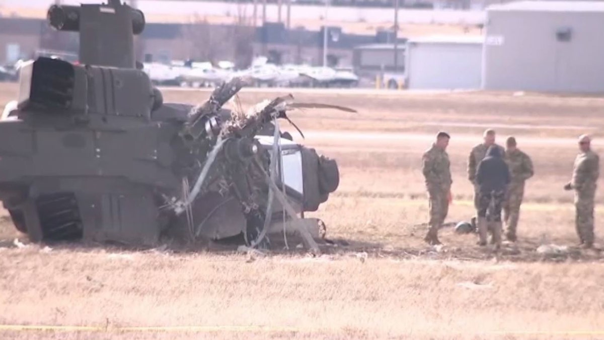 damaged helicopter