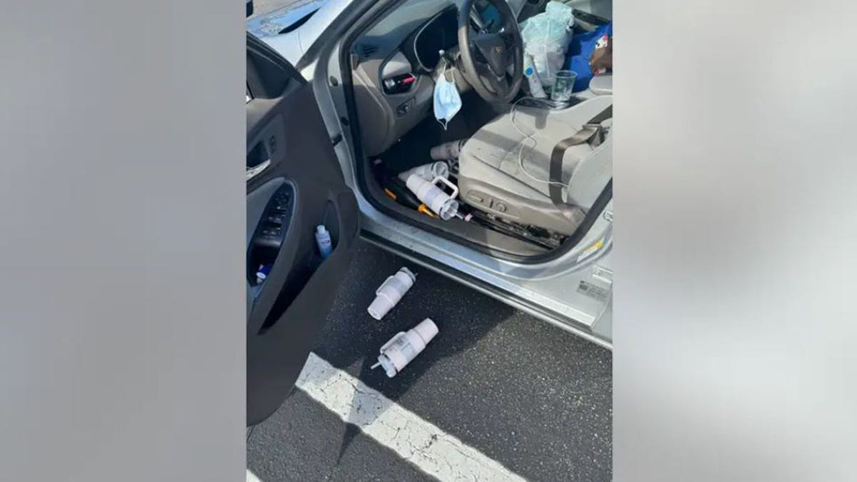 Inside the car used by the four suspects