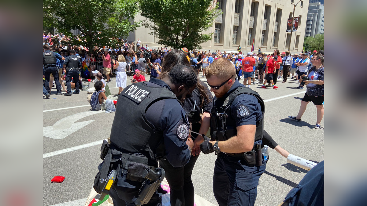Police arrest protesters at St. Louis Pride parade