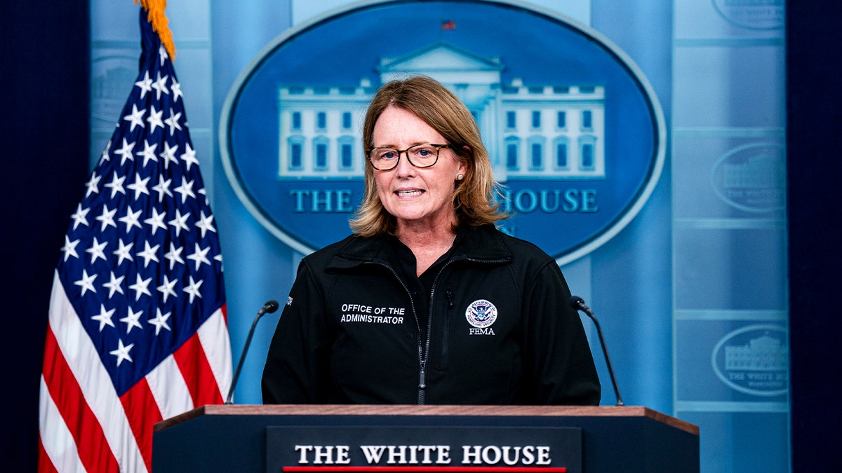 FEMA chief at podium