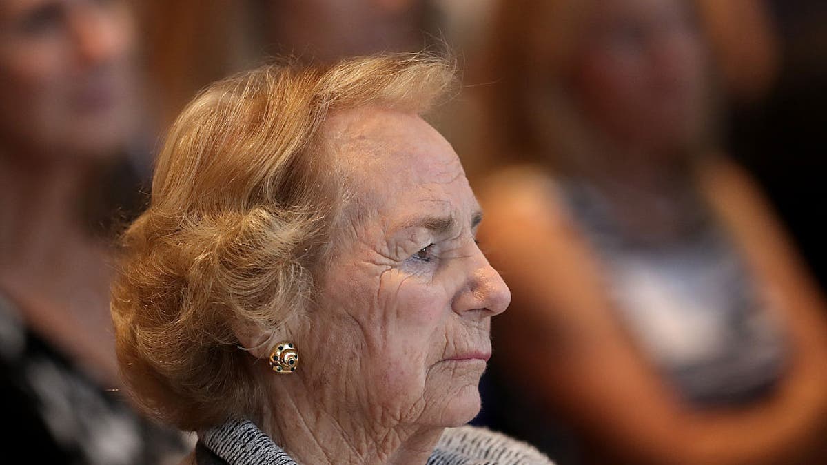 Ethel Kennedy attending a ceremony