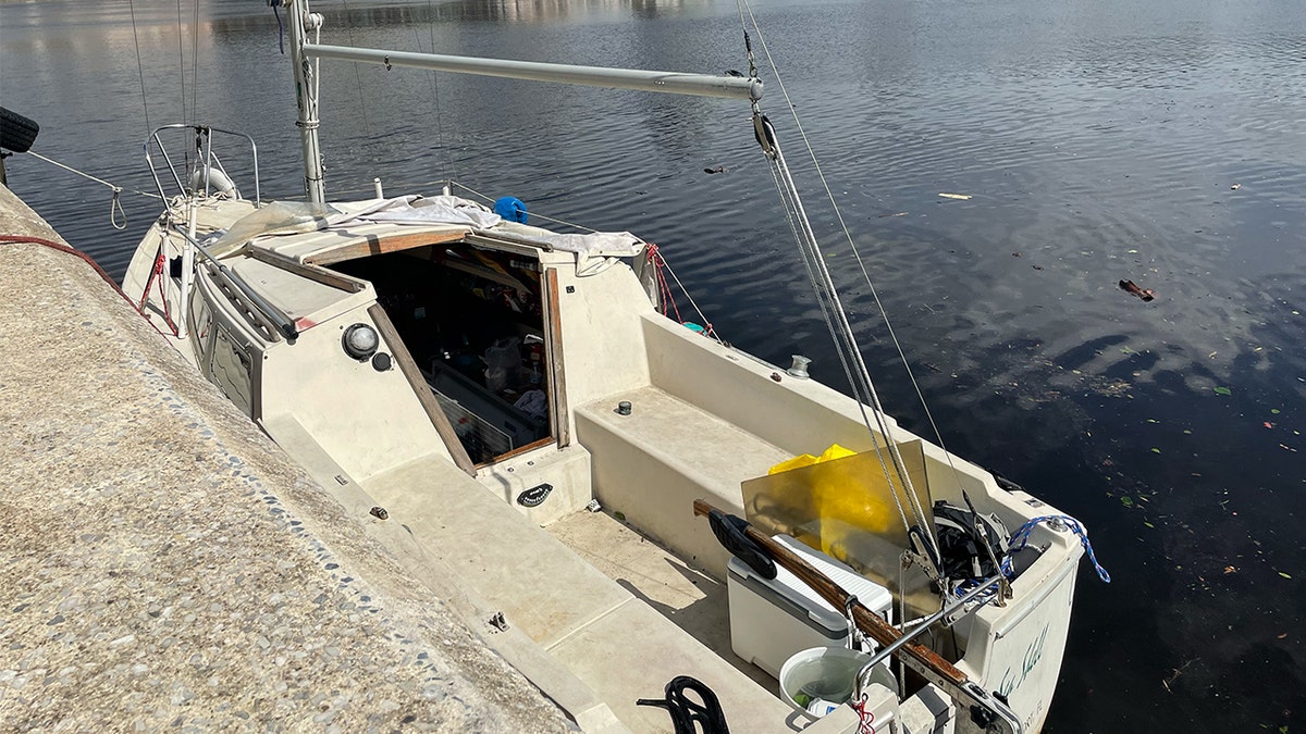 The boat "Lt. Dan" stayed in during Hurricane Milton, Helene