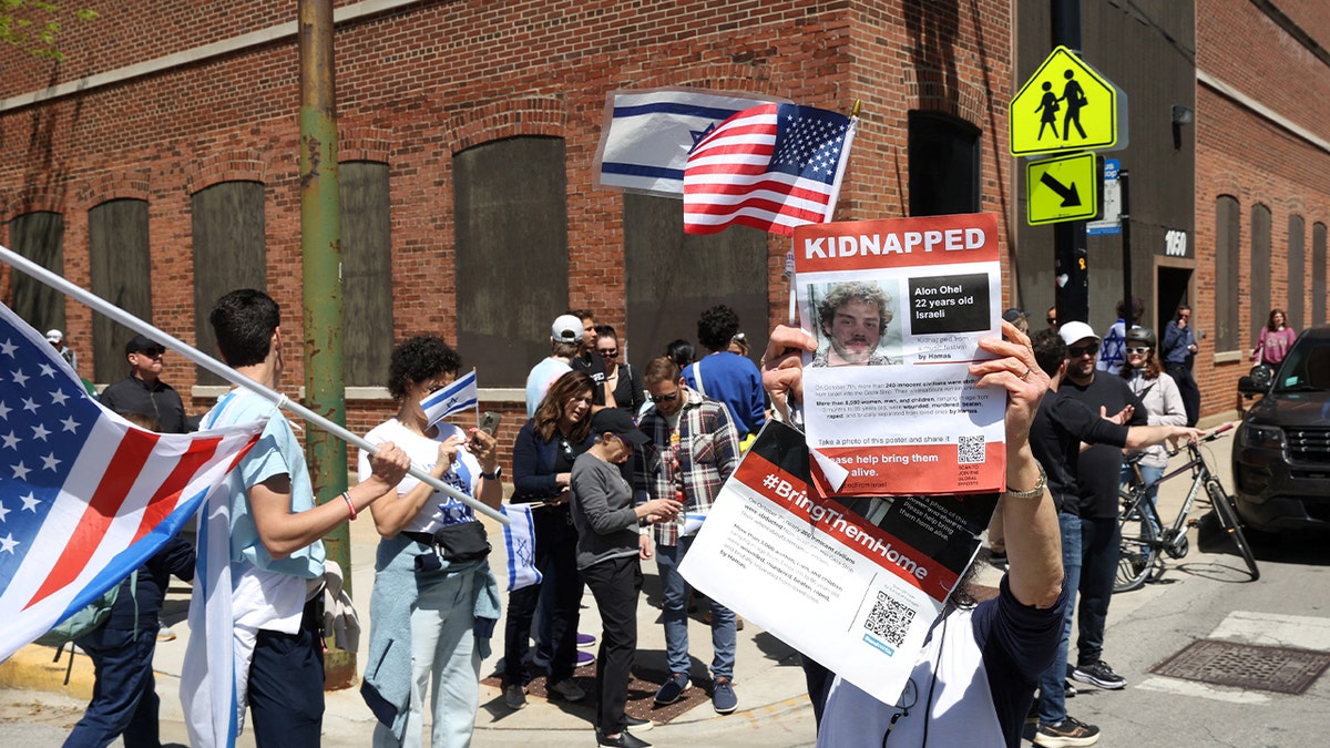 Pro-Israeli protesters at DePaul University's Lincoln Park campus in Chicago sparred with anti-Israel protesters during a two-week encampment on campus in May.