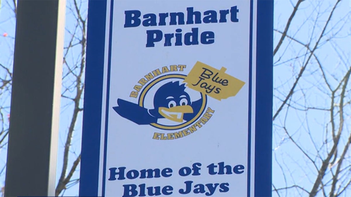 C. Paul Barnhart Elementary School sign