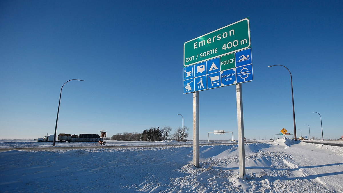 Snowy area near the Canadian border