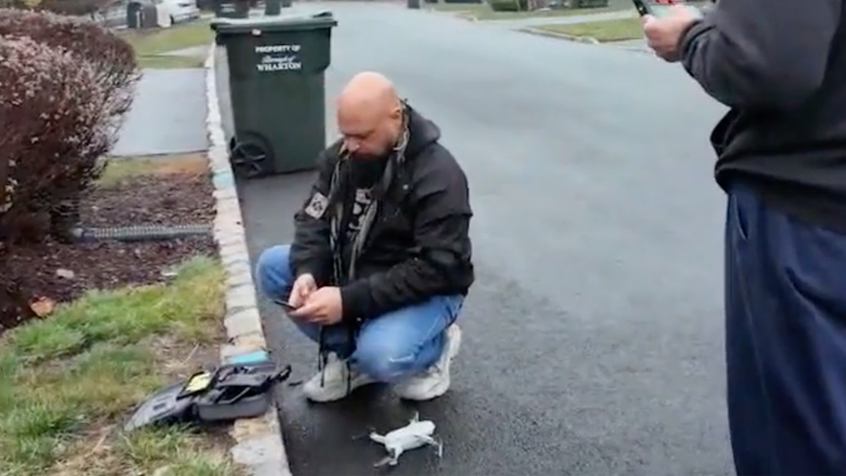 michael b prepares to launch a drone fox 5