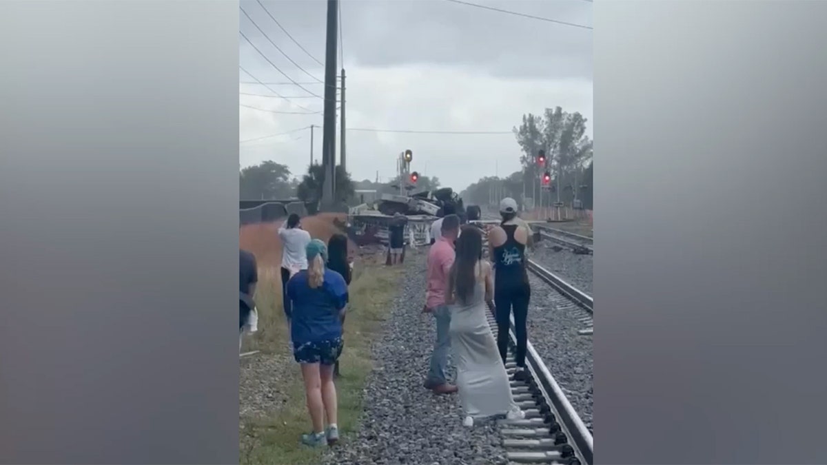 Florida train crashes into fire truck, causing injuries