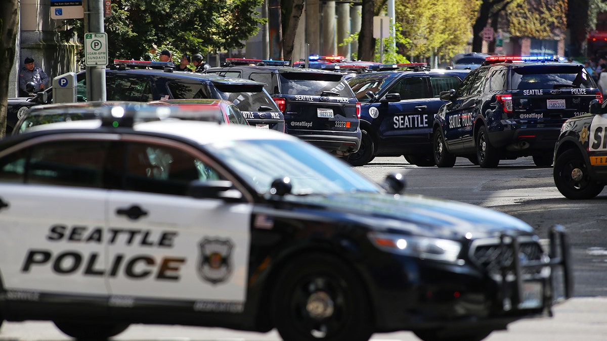 Pictured is a Seattle Police Department cruiser.