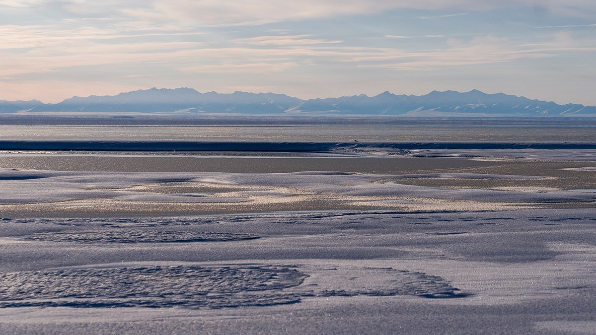 Kaktovik Lagoon and the Brooks Range mountains