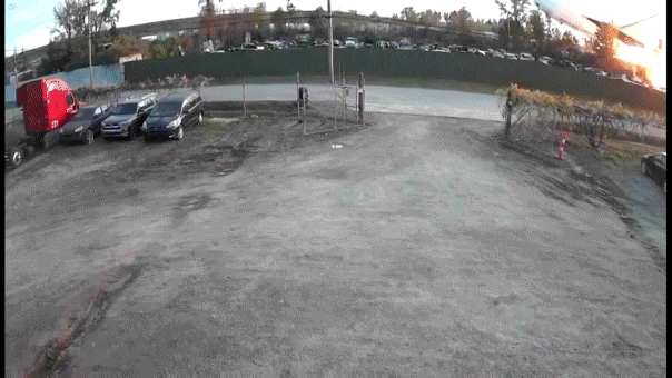 UPS cargo plane goes down CCTV