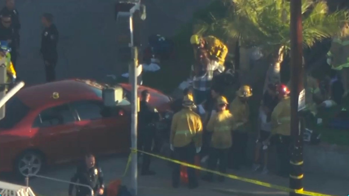 Police said eight children were injured and seven were taken to the hospital after the Anaheim crash.