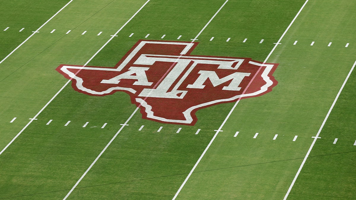 Texas A&M logo on field