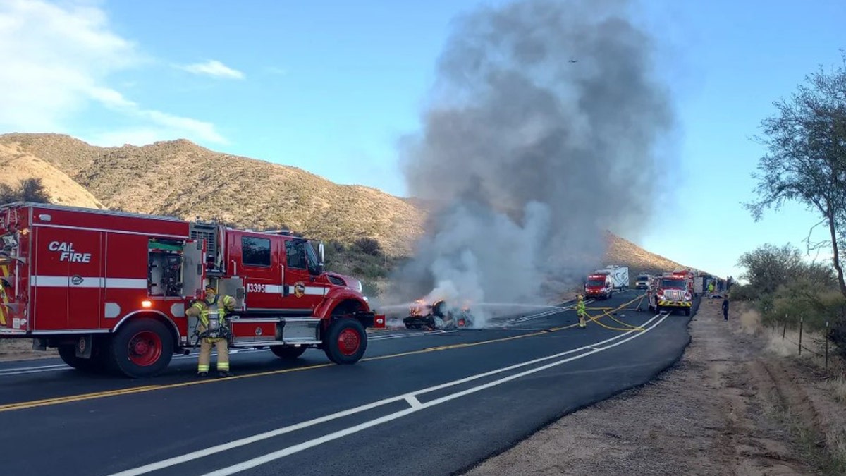 Scene from a crash that killed an 8-year-old