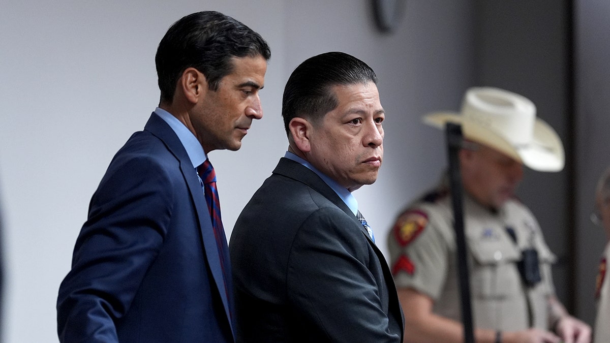Adrian Gonzales in courtroom for trial