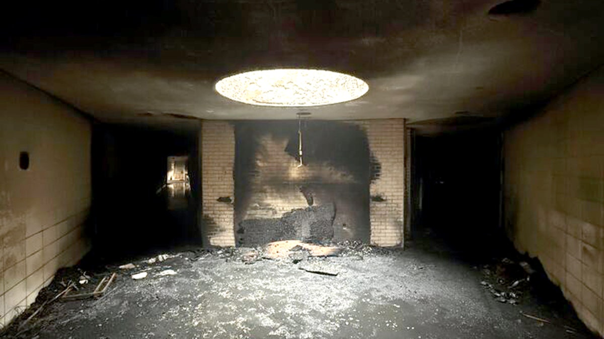 fire damage inside Beth Israel synagogue