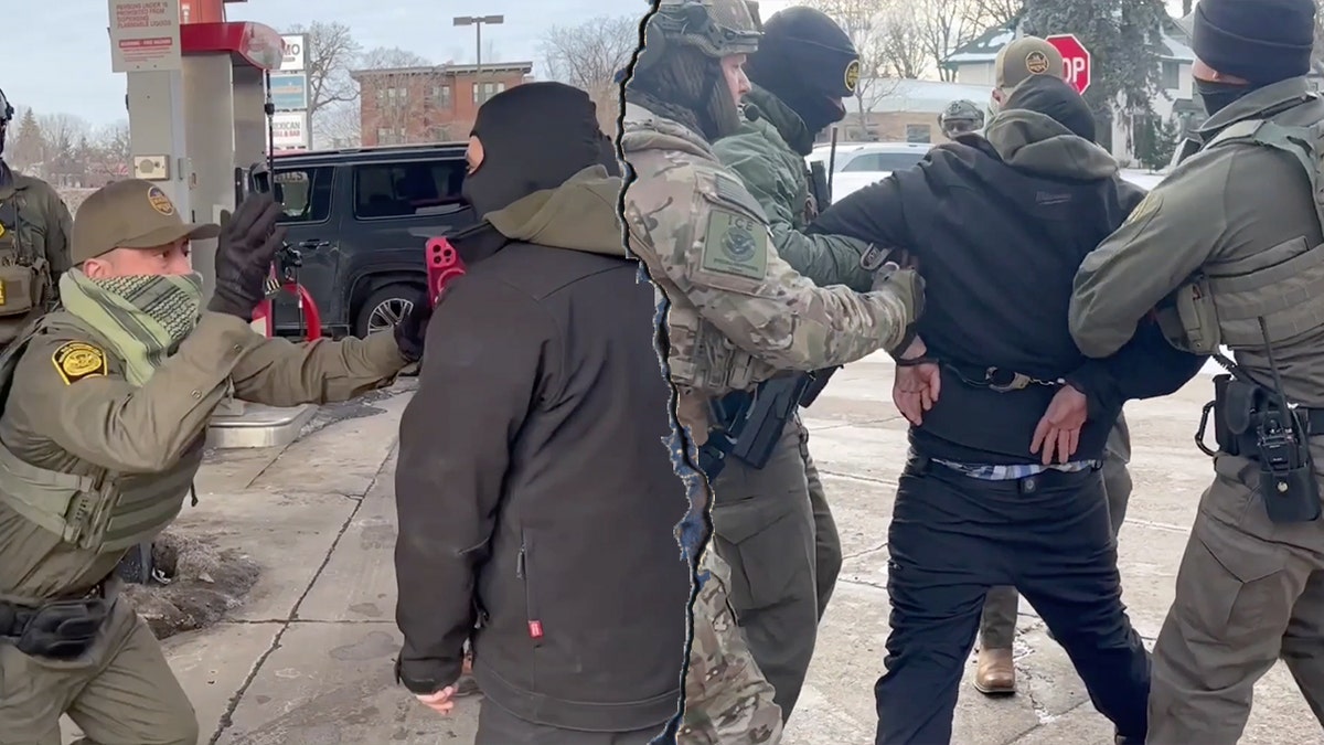 The two men being arrested.