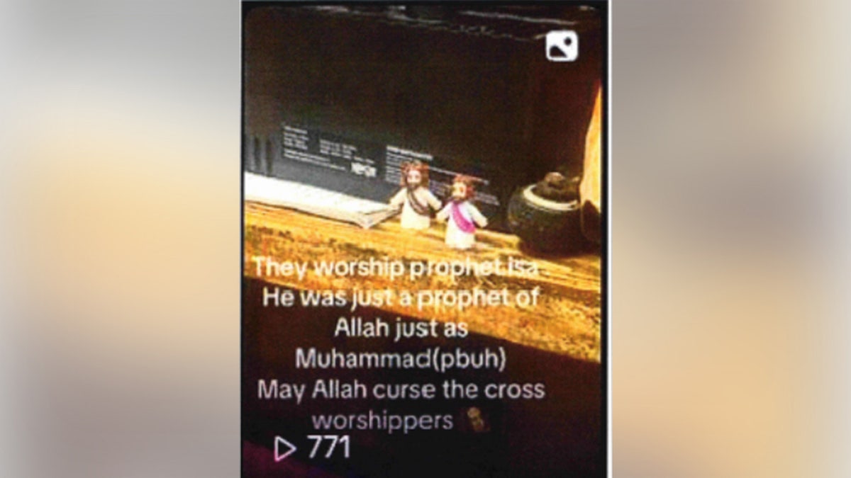 Social media post showing miniature figurines