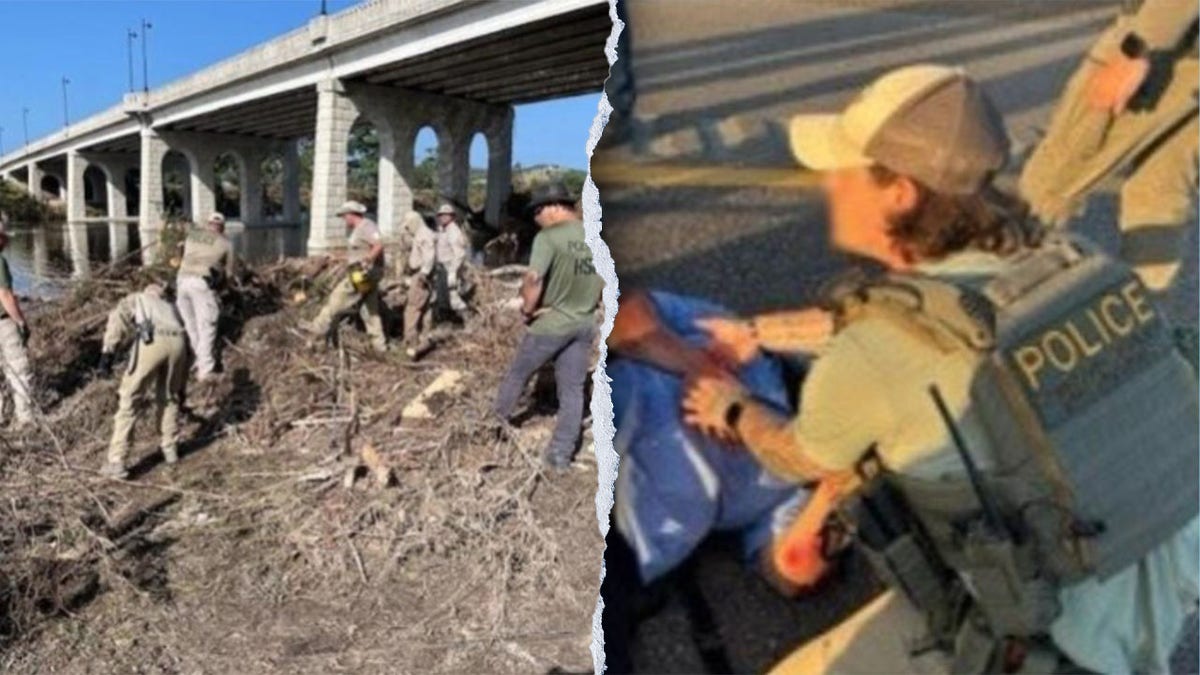 Federal agents in split images