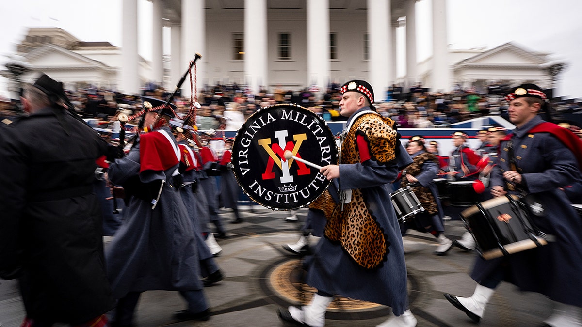 VMI cadets march in Richmond, VA.