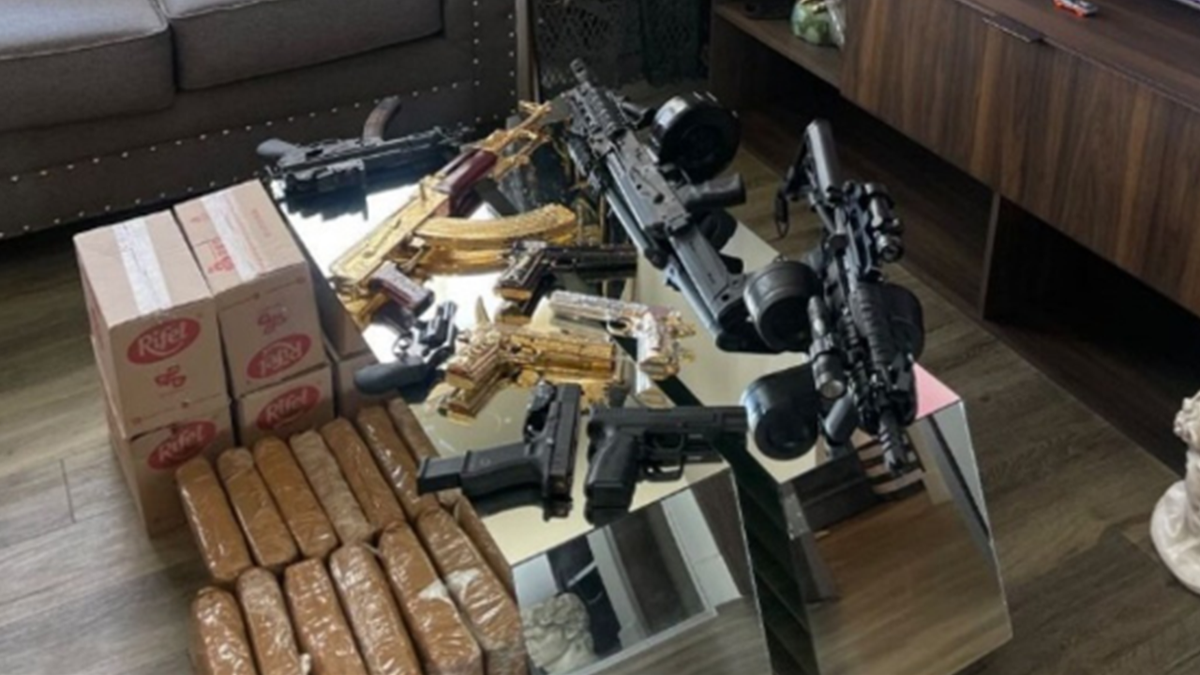 The DOJ shared photos of weapons allegedly tied to the case.