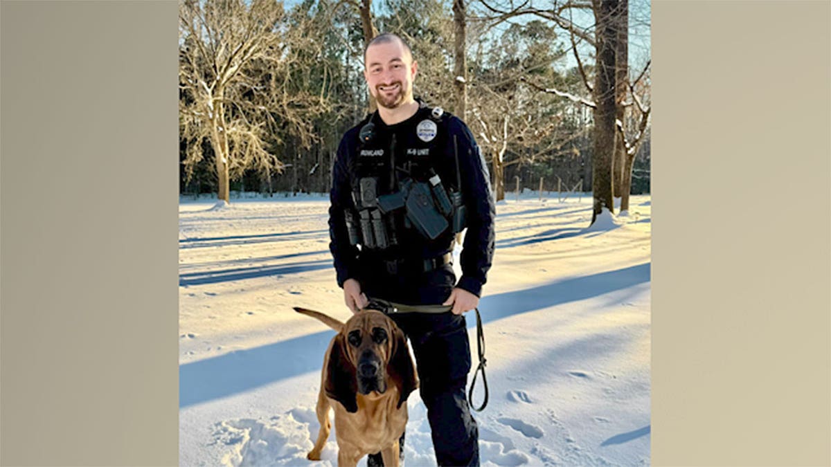 K-9 Bo and Sgt. Rowland of the Gastonia Police Department assisting in the search for a missing 13-year-old boy with special needs that has now been found.