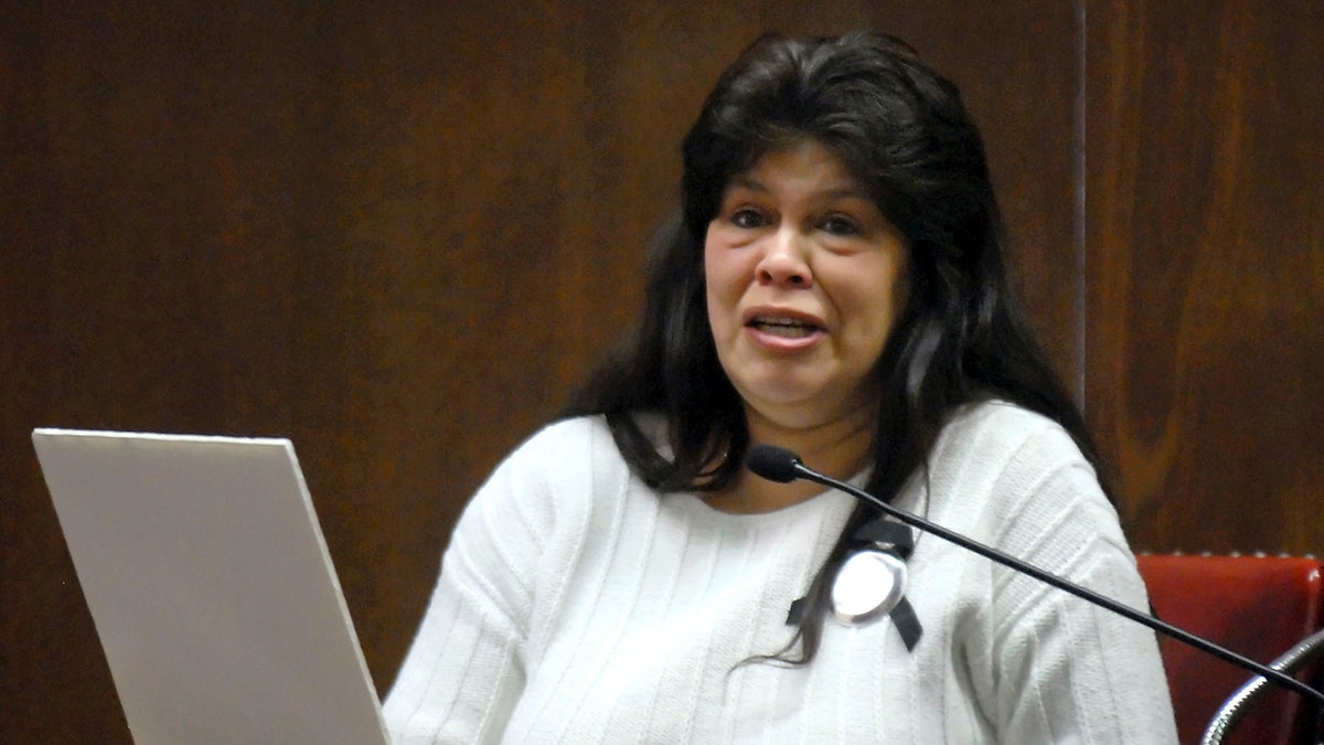 Cassie Stoddart's mother crying in court.
