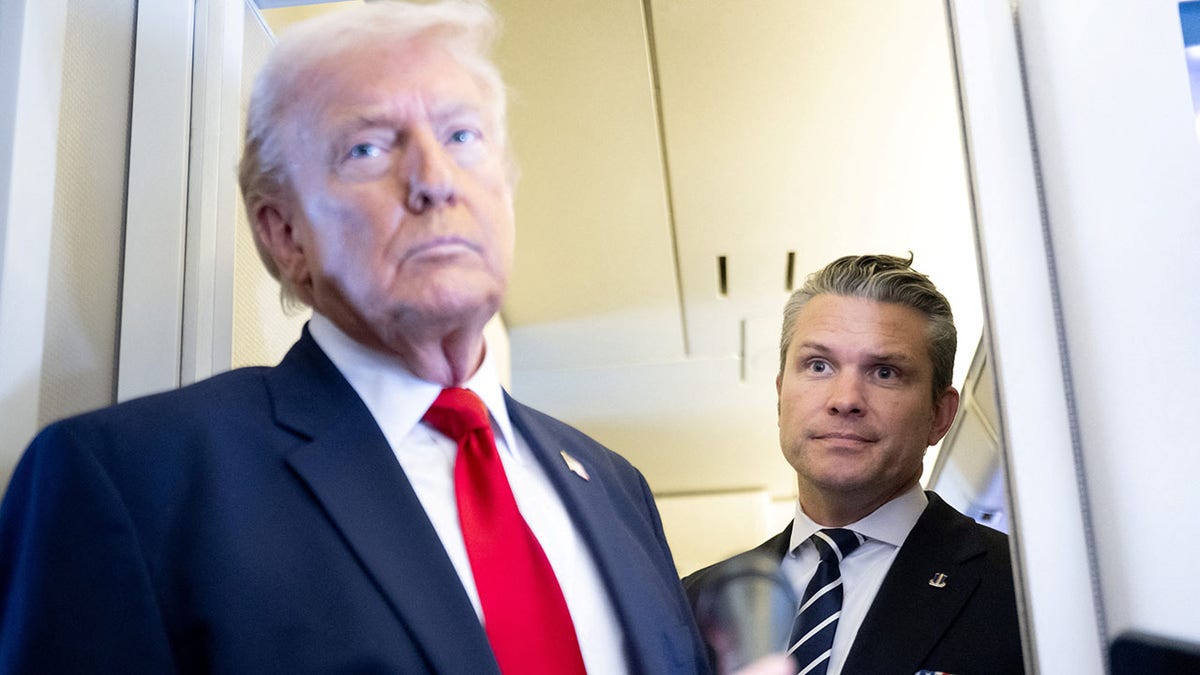 President Trump and War Secretary Pete Hegseth. 