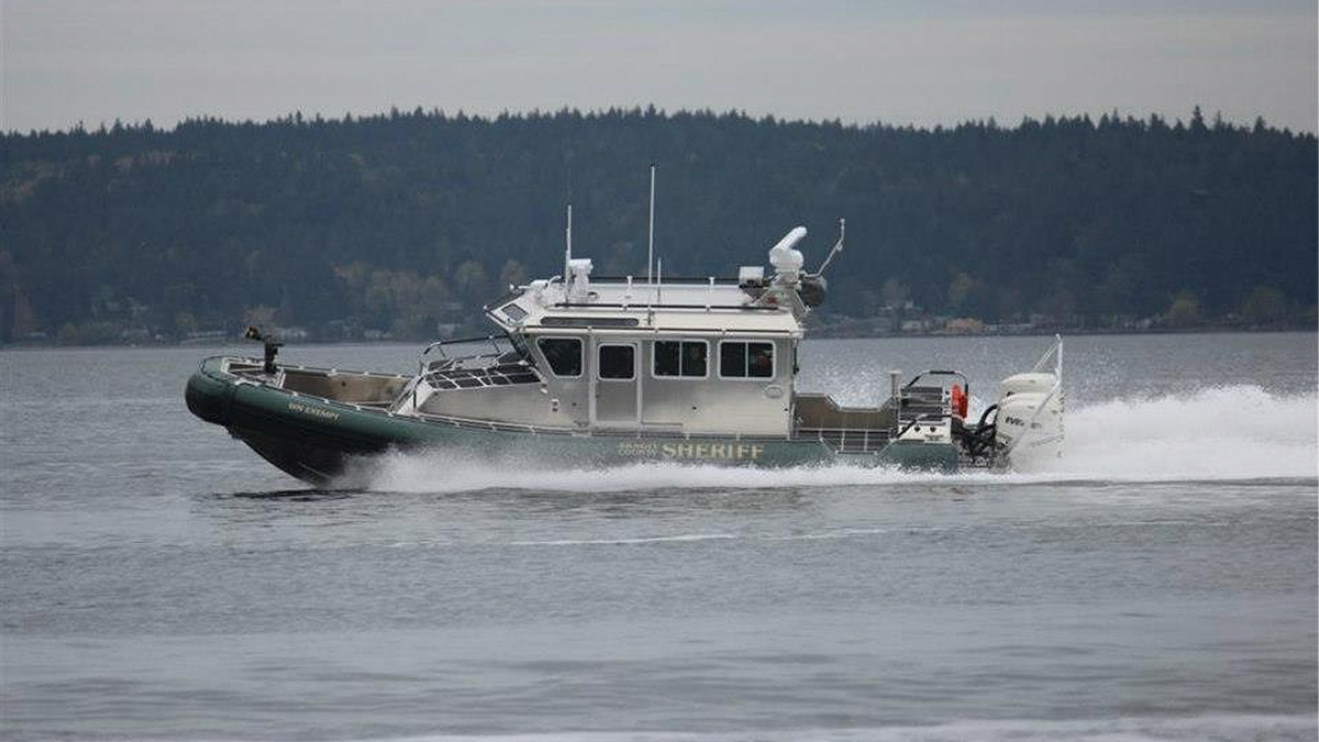 Skagit County Sheriff’s Office marine patrol boat operating on waterways in Washington
