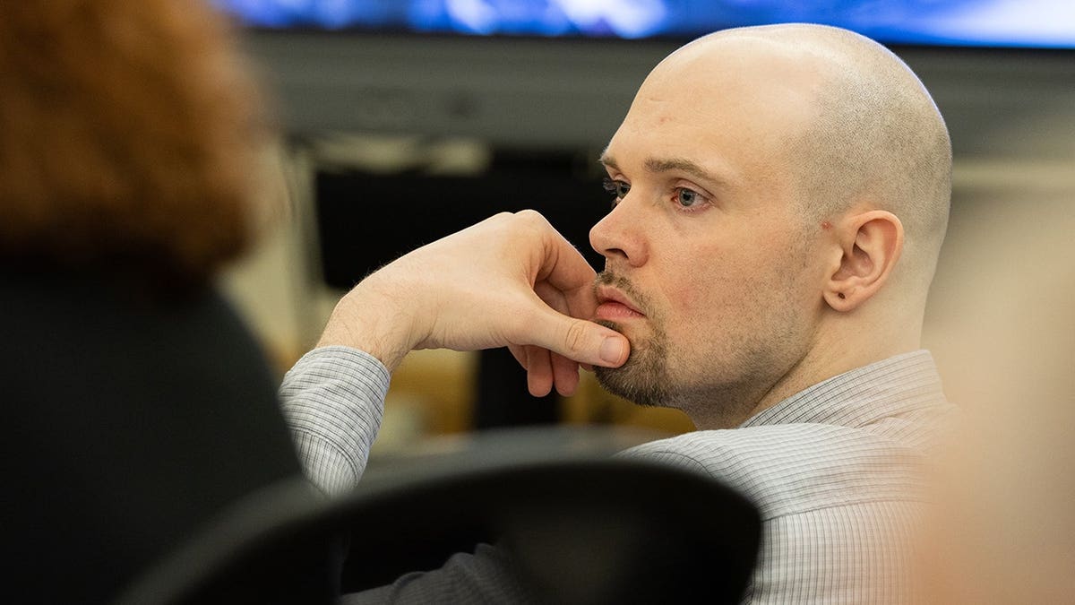 Tanner Horner listening during his capital murder trial at the Tim Curry Criminal Justice Center in Fort Worth, Texas