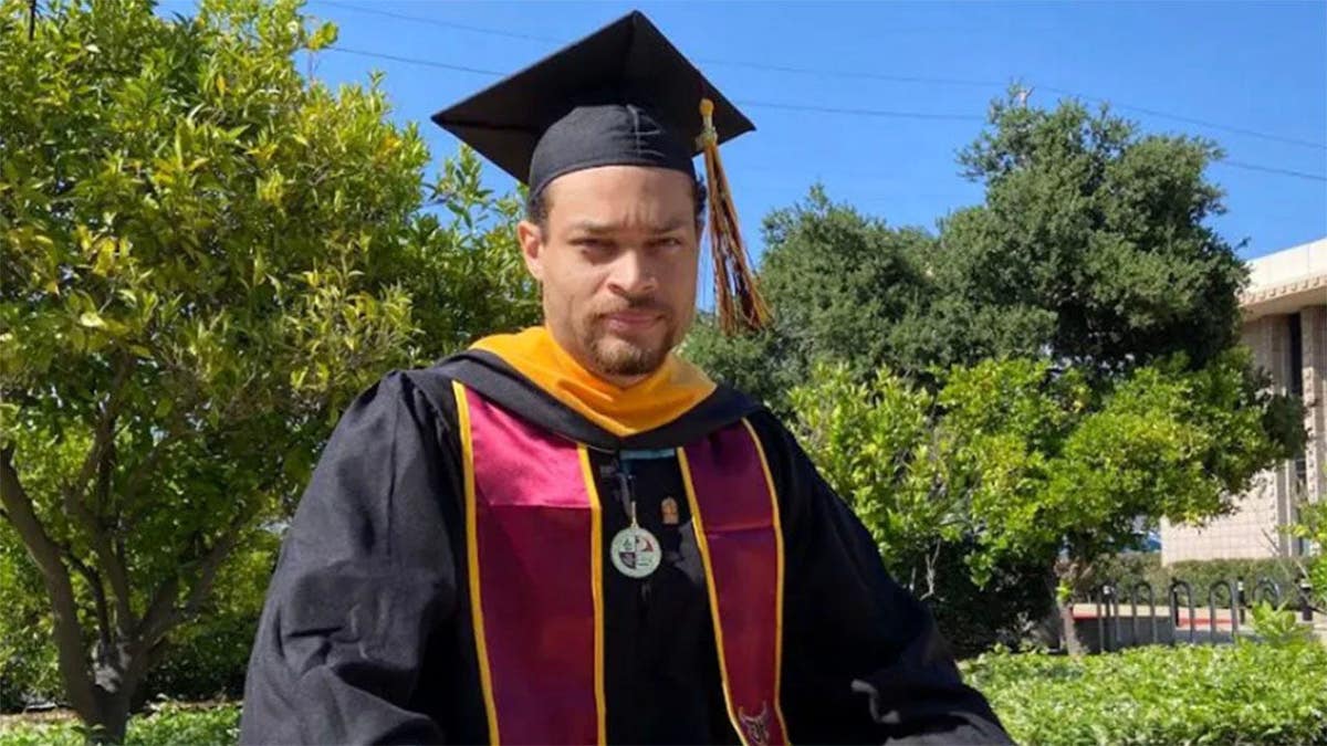 Cole Allen graduation gown