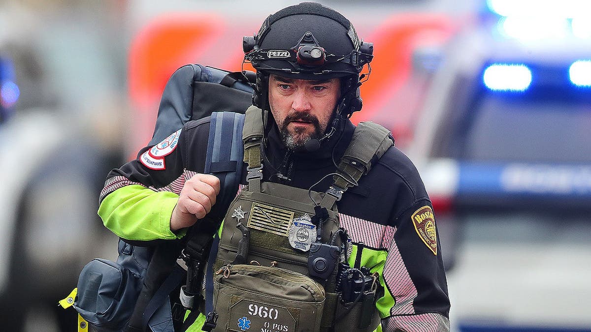 Investigator at scene of crime