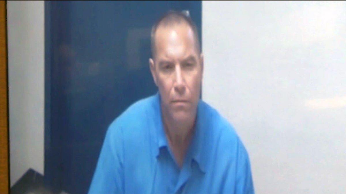 Scott Peterson appearing in court during a Zoom hearing