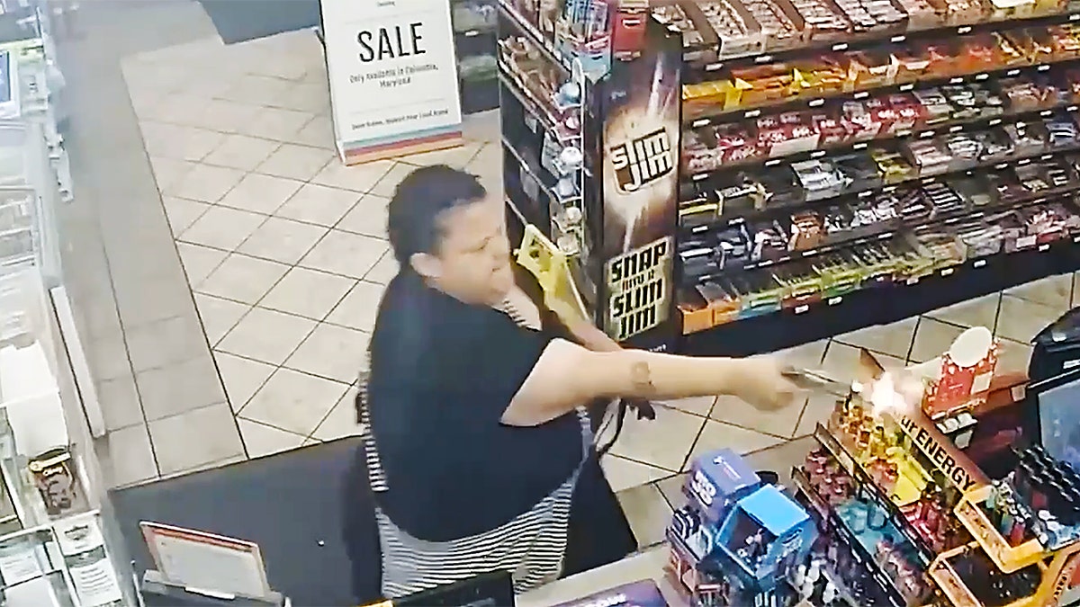 Woman fires gun in gas station