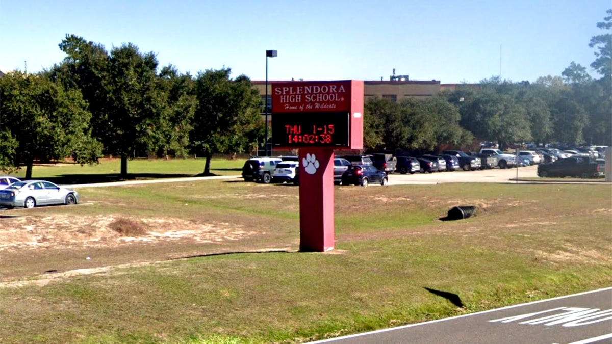 Splendora High School sign and campus