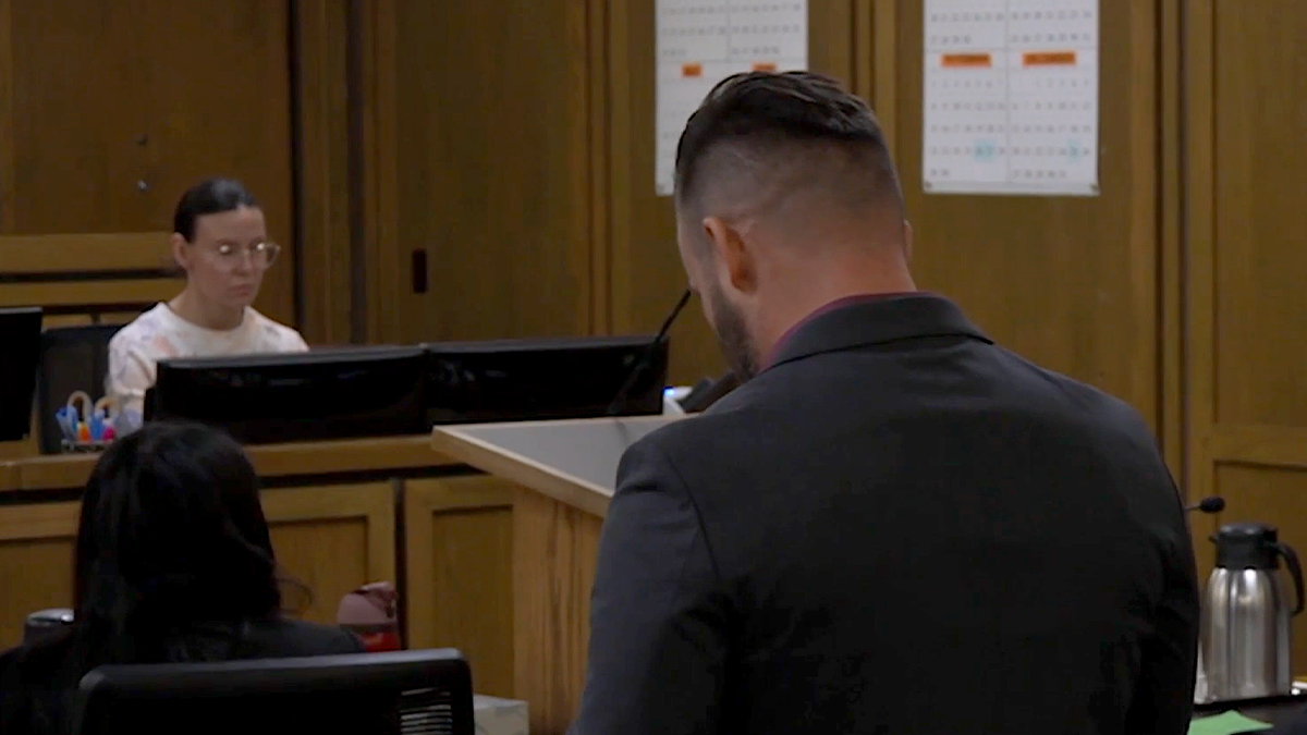 Trace Bradburn speaks in Spokane County court during sentencing in his father’s murder case