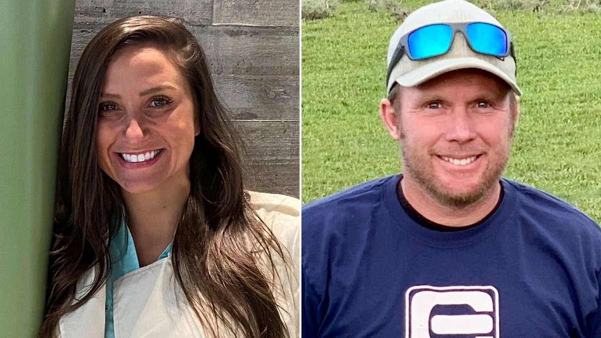 Split headshots of Utah author Kouri Richins and her husband Eric Richins