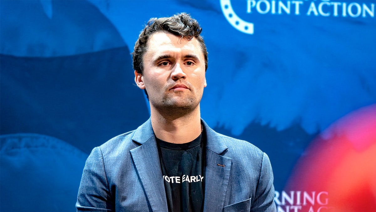 Conservative activist Charlie Kirk speaking at a campus meeting at the University of Arizona in Tucson