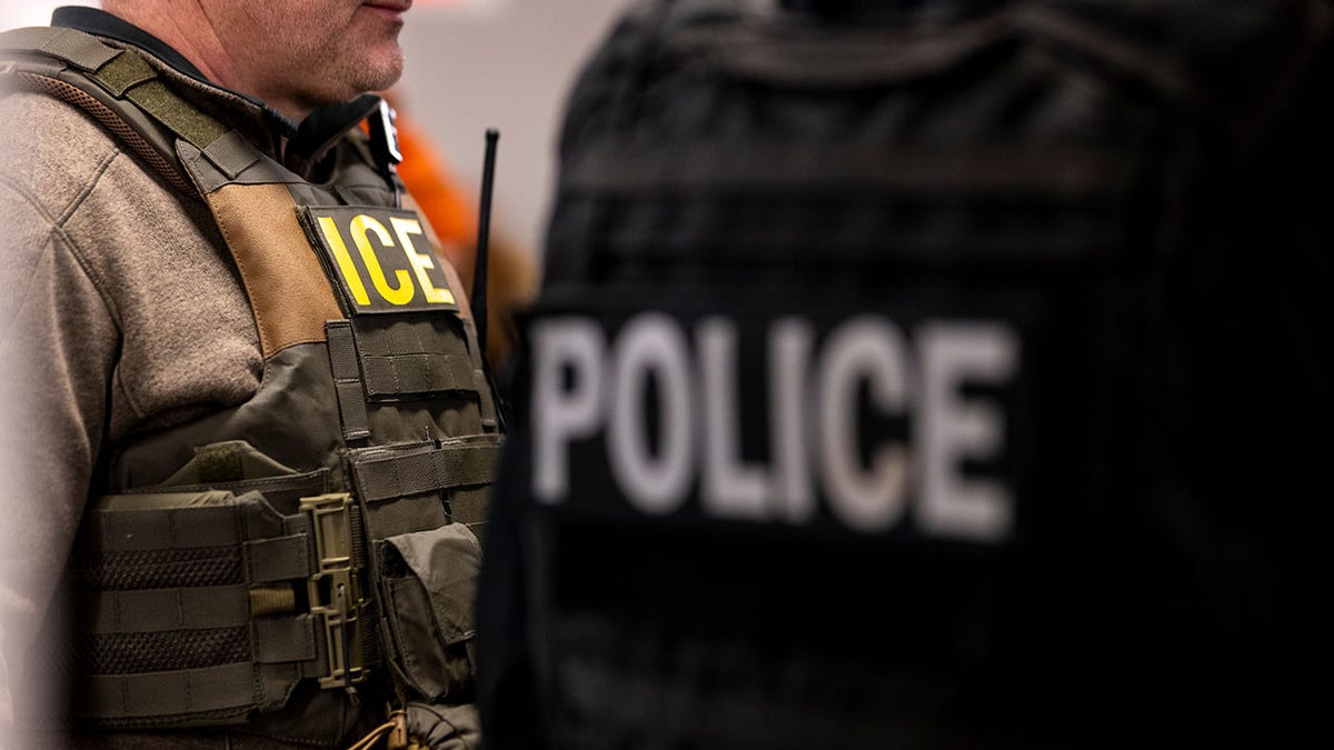 ICE agents attending a pre-enforcement meeting in Chicago, Illinois