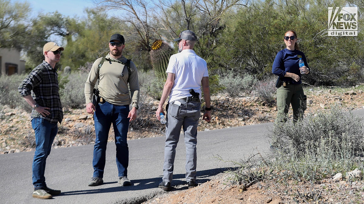 FBI investigators searching in Catalina Foothills Tucson Arizona