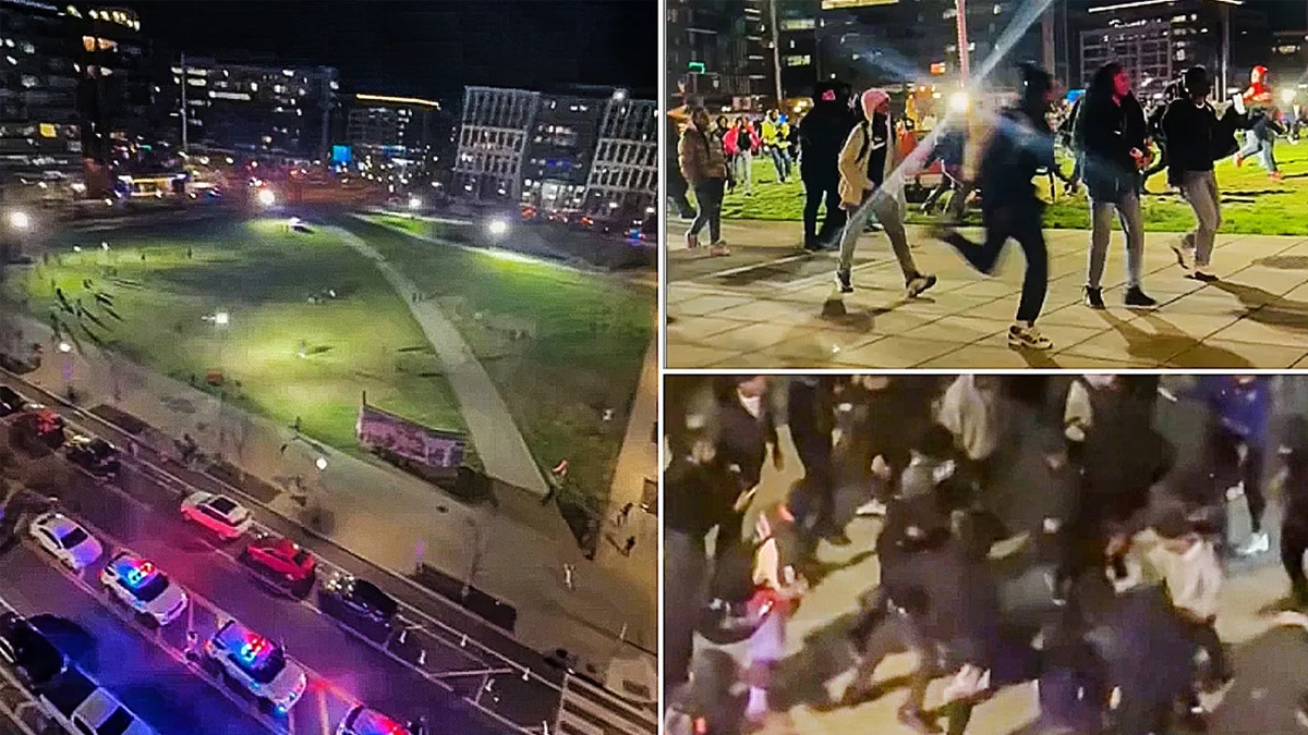 Hundreds of juveniles gathered in the Navy Yard neighborhood in Washington, D.C.