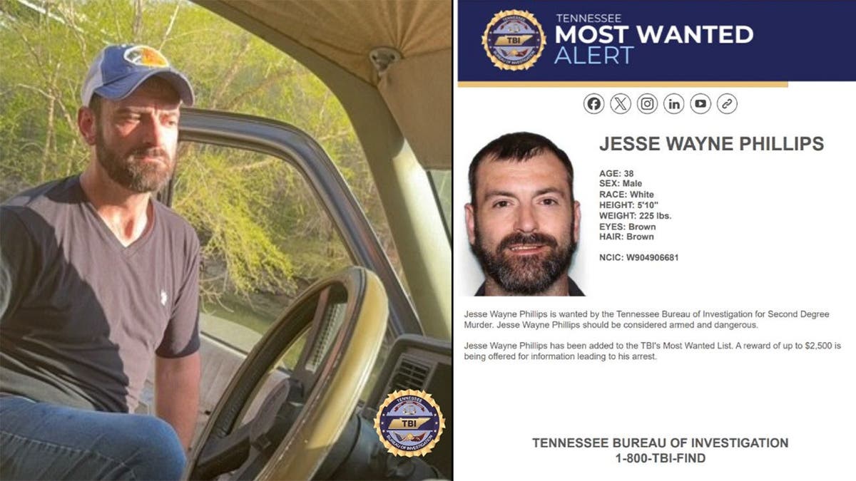 angle inside car and most wanted poster from TBI