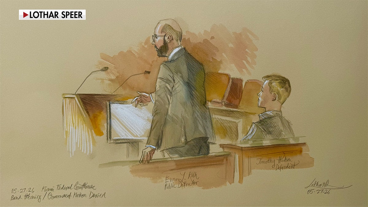Timothy Hudson in court sketch