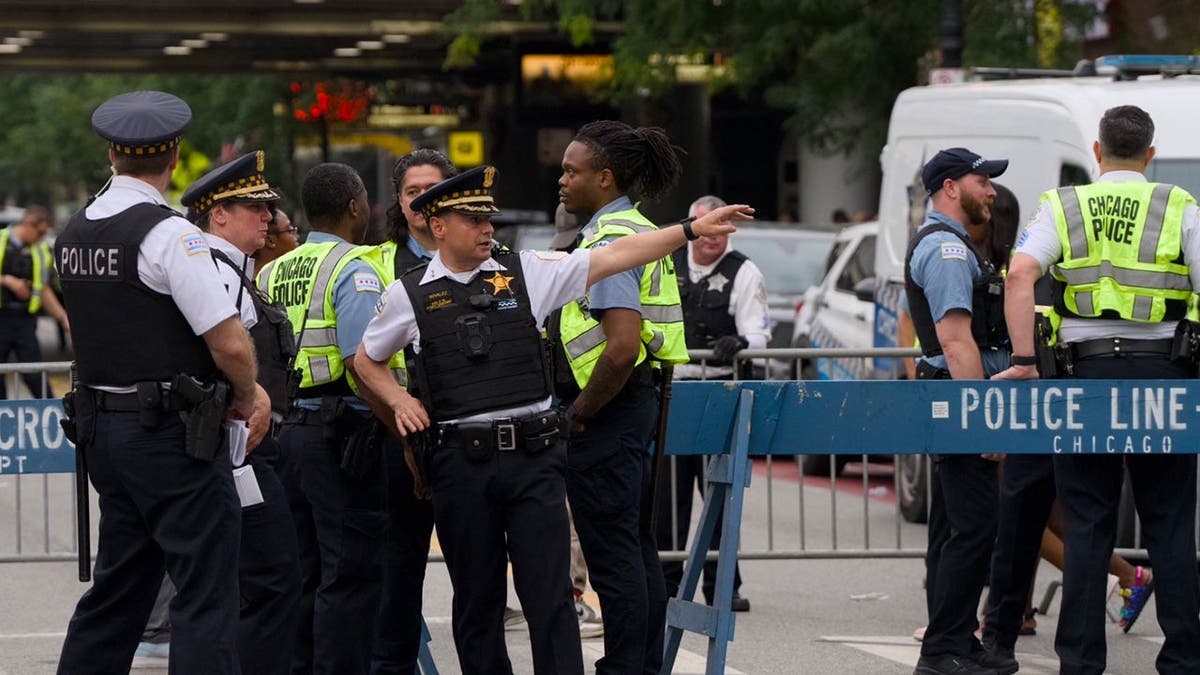 Chicago police were seen patrolling a pride event in the city