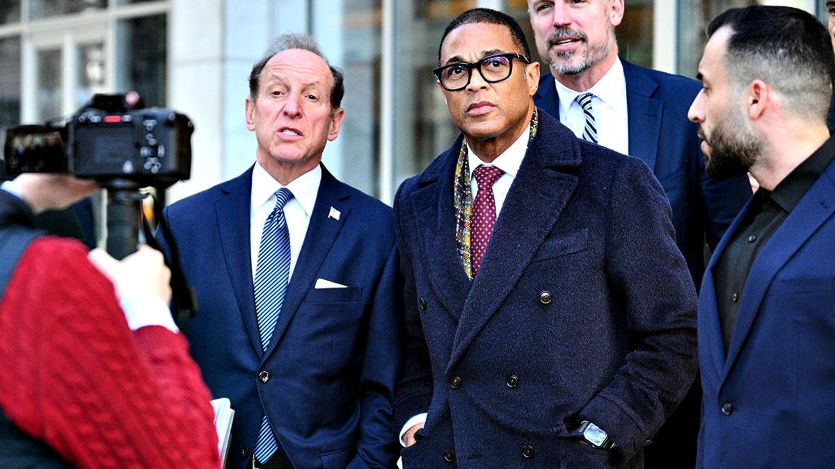 Journalist Don Lemon exiting U.S. District Courthouse in St. Paul Minnesota