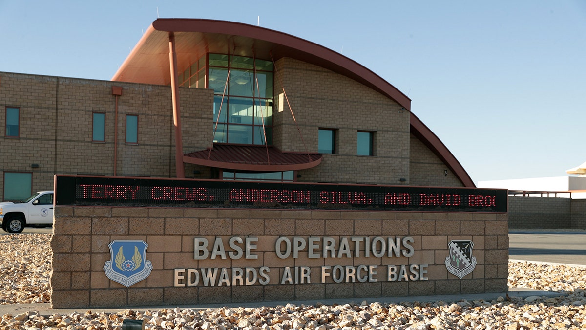 A photo taken outside Edwards Air Force Base.