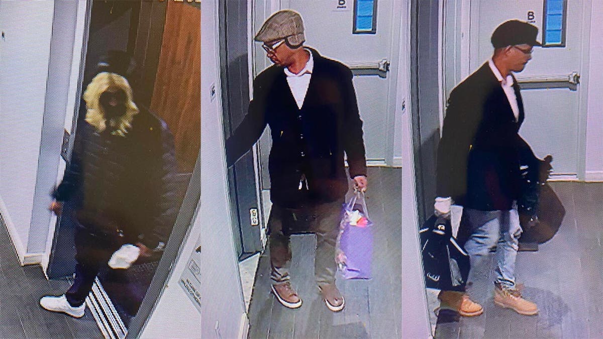 Sheldon Johnson in the hallway of the apartment building where Colin Small's torso was later found