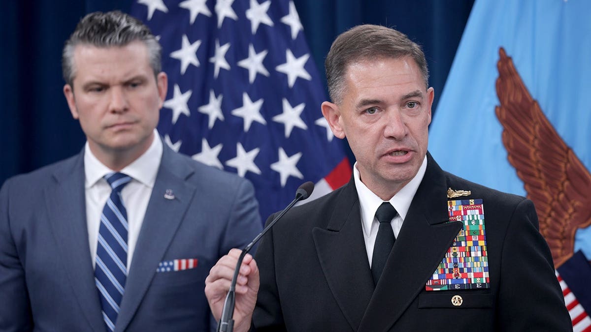 CENTCOM Commander Adm. Brad Cooper and War Secretary Pete Hegseth