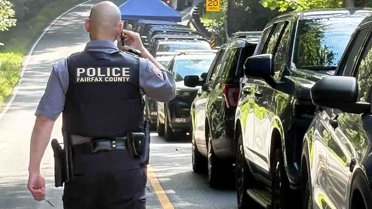 Fairfax County police at Great Falls fatal stabbing scene